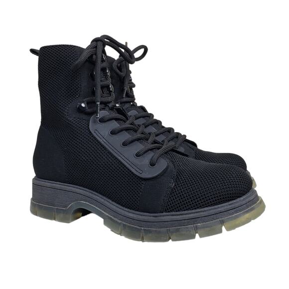MIA Shoes - MIA Womens 6 Simon Black Lace Up Combat Bootie